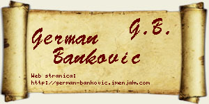 German Banković vizit kartica